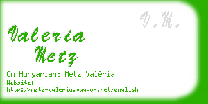 valeria metz business card