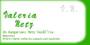 valeria metz business card